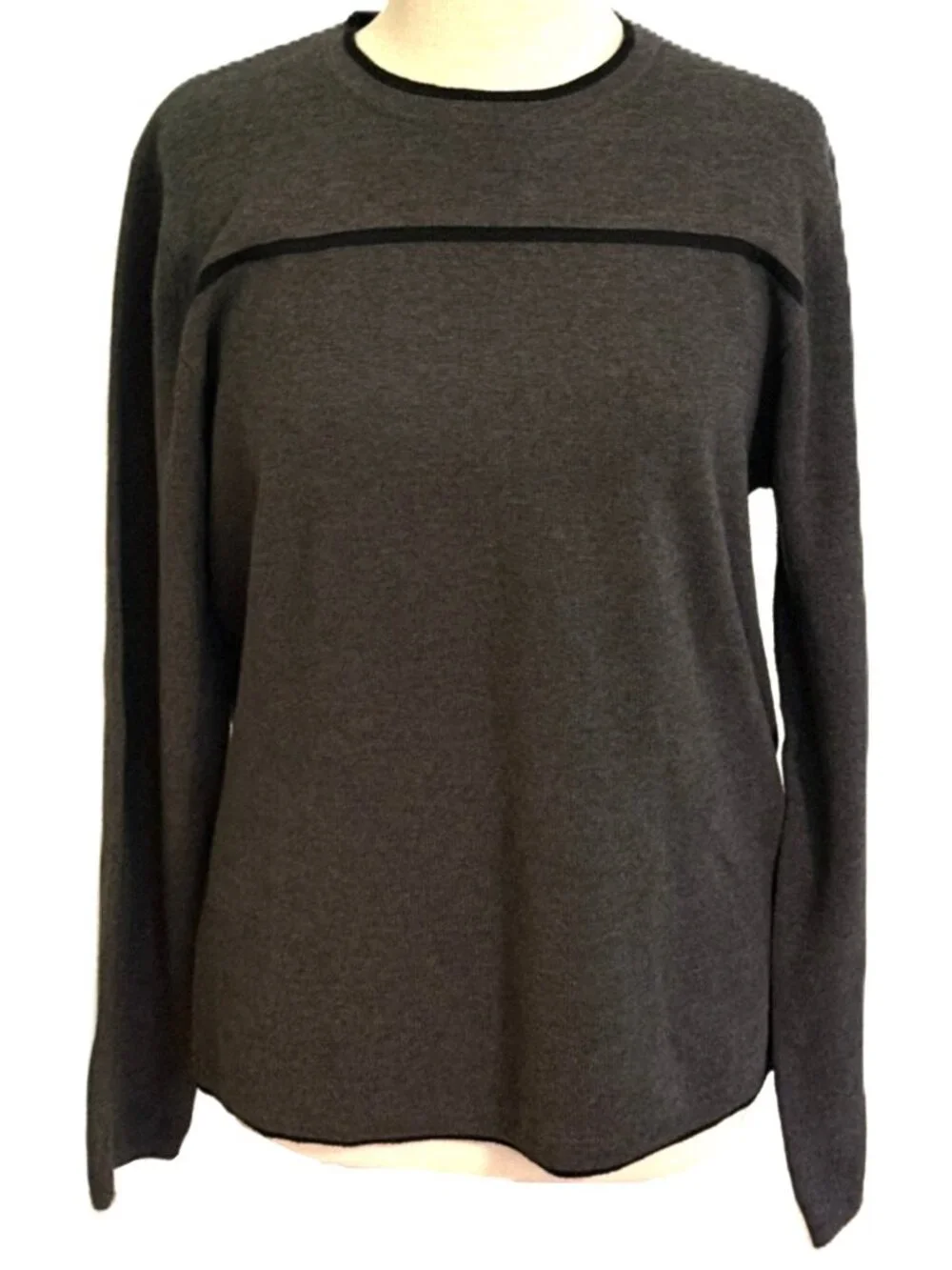Reunion Knit Sweater Pullover Men’s Large Grey Black Y2K '90s Skater Grunge Vntg